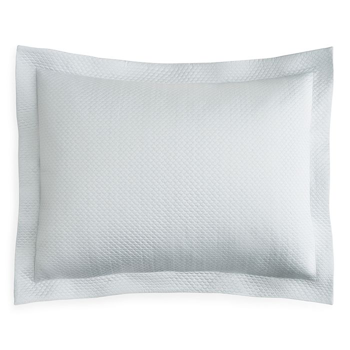Shop Matouk Alba Quilted Standard Sham In Pool