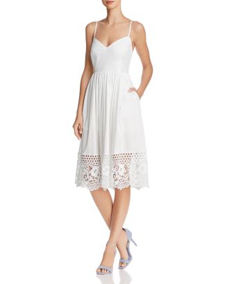 FRENCH CONNECTION Salerno Lace-Hem Dress | Bloomingdale's