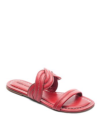 Bernardo Women's Leather Double Strap Slide Sandals | Bloomingdale's