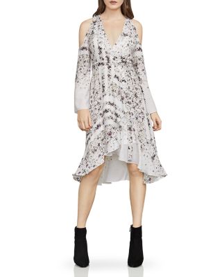 BCBGMAXAZRIA - Leeam Cold-Shoulder Wrap Dress