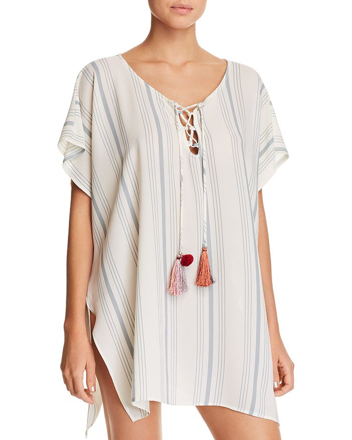 Surf Gypsy Striped Tunic Swim Coverup In White ModeSens