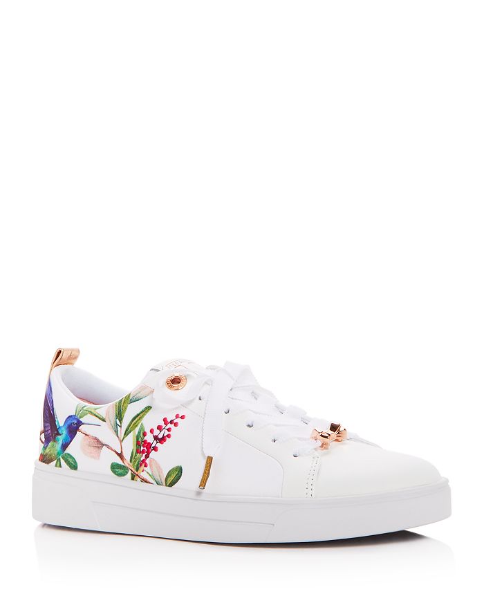 Ted Baker Women's Ahfira Floral Print Satin Lace Up Sneakers ...