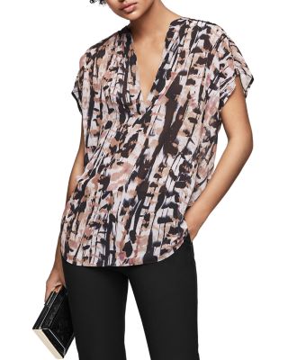 REISS - Feather Print Top