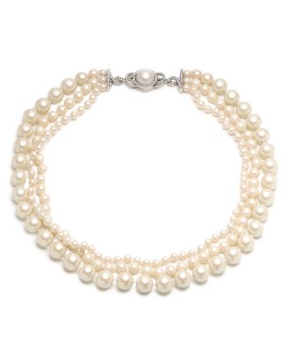 Carolee Three-Strand Simulated Pearl Necklace | Bloomingdale's