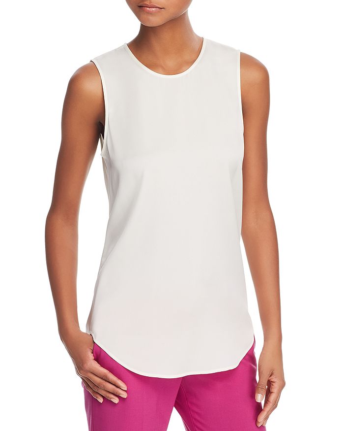 Inspicere ankomst Tochi træ Theory Bringam Stretch-Silk Top | Bloomingdale's