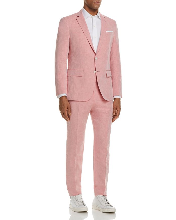 BOSS - Linen Solid Slim Fit Suit Separates