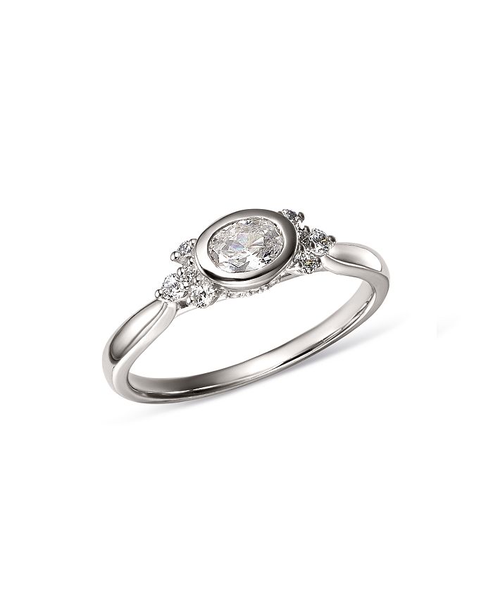 Bloomingdale's Diamond Oval Ring In 14k White Gold, 0.50 Ct. T.w. - 100% Exclusive