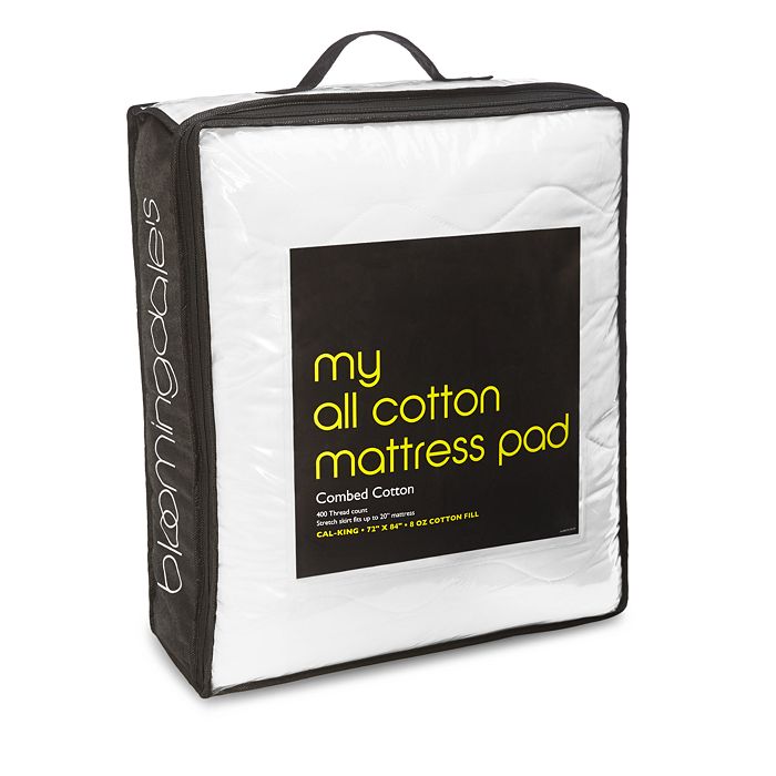 Bloomingdale's My All Cotton Mattress Pad, California King 100