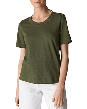 WHISTLES ROSA DOUBLE-TRIMMED TEE,27390