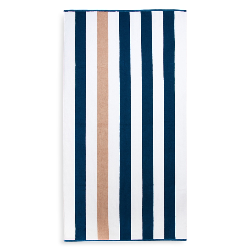Laguna Beach Textile Co. Laguna Beach Cabana Beach Towel In Tan/blue