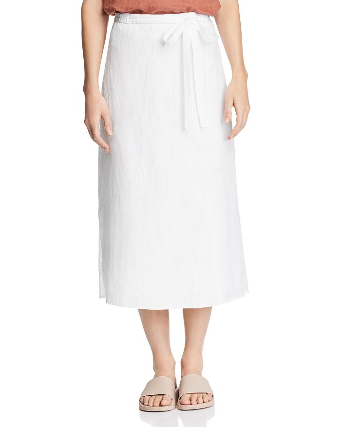 Eileen fisher clearance white linen skirt