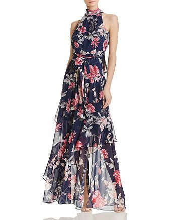 Eliza J Tiered Floral Gown | Bloomingdale's