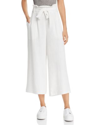 wide leg paperbag waist pants