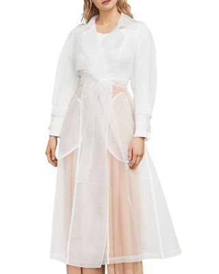 white organza trench coat