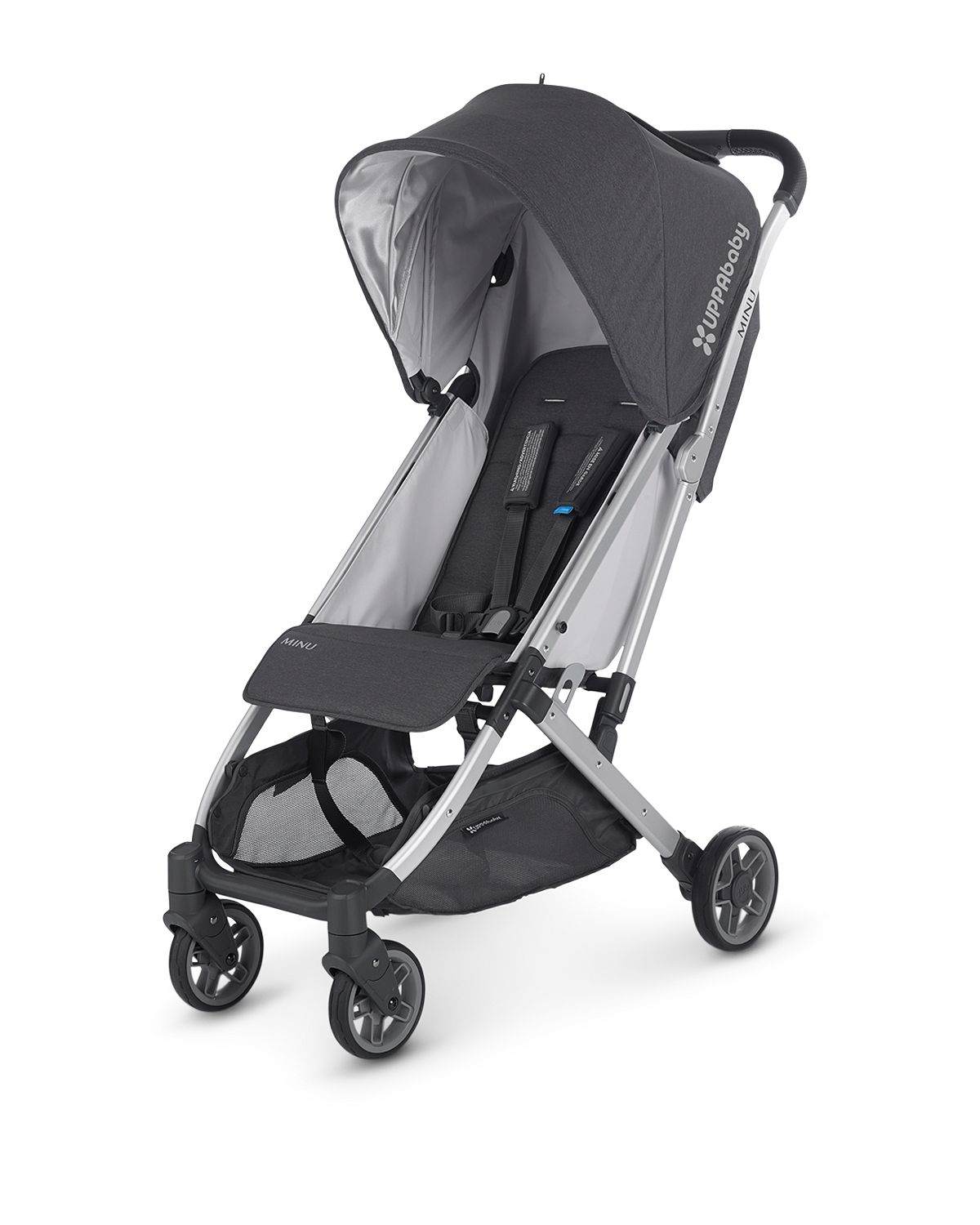 Photo 1 of 2018 UPPAbaby MINU Stroller - Jordan (Charcoal Melange/Silver/Black Leather) Charcoal Melange/Silver/Black Leather (1243257)
