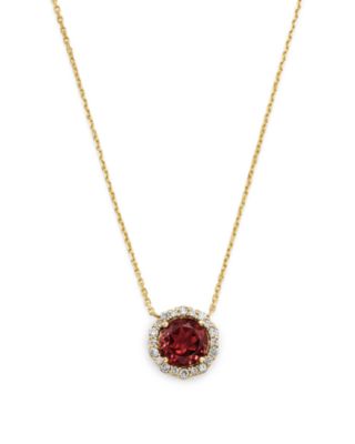 Diamond Halo Pendant Necklace 