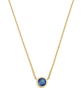 bezel sapphire necklace