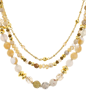 CHAN LUU FACETED-BEAD LAYERED NECKLACE, 16,NG-13671