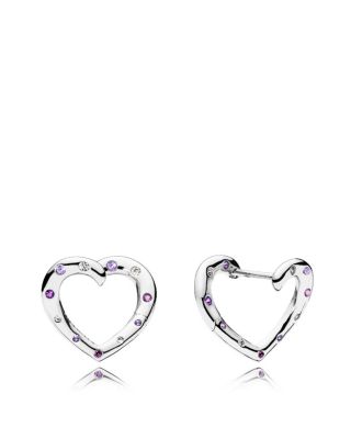 pandora bright hearts hoop earrings