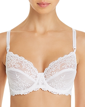 Wacoal Embrace Lace Unlined Underwire Bra In Delicious White
