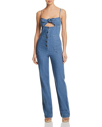 Joe's Jeans Lucia Denim Jumpsuit in Medium Indigo | Bloomingdale's