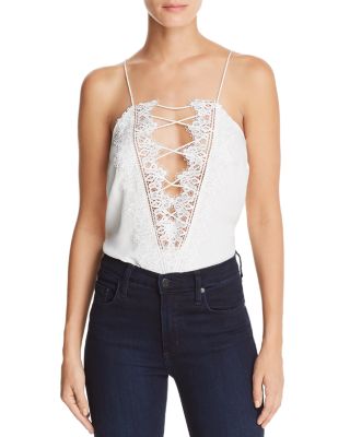 CAMI NYC Charlie Reversible Lace Up Silk Top Bloomingdale s