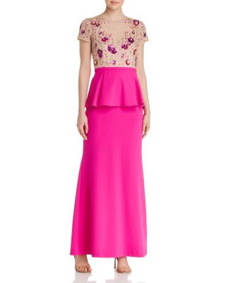 embellished peplum dress