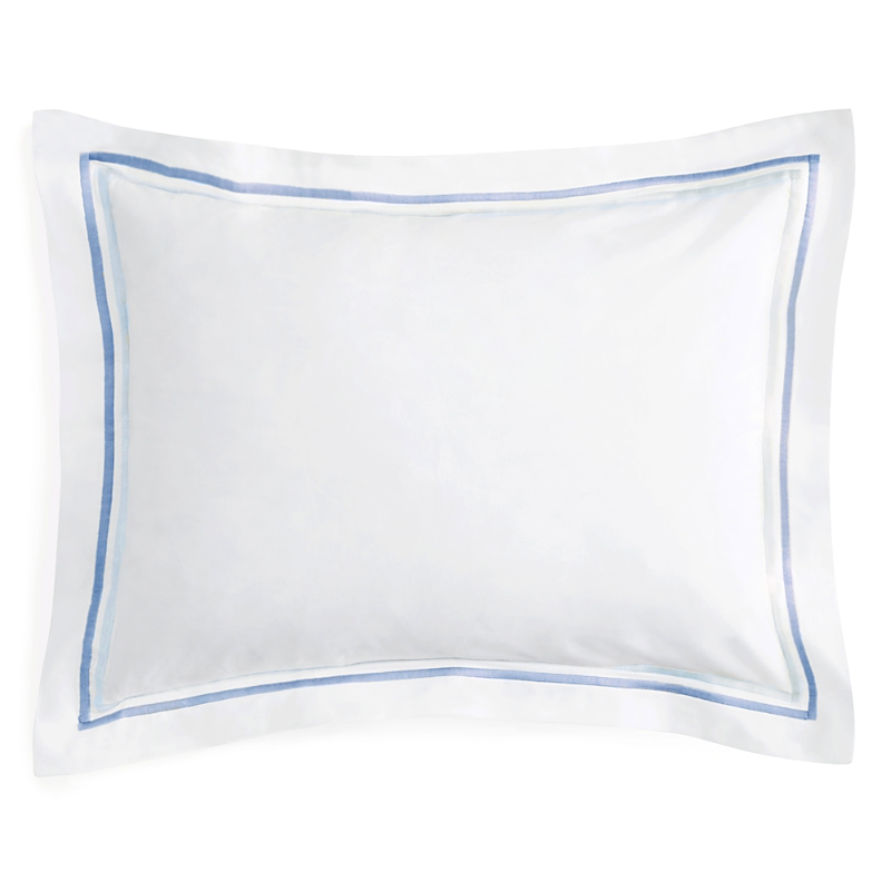 Matouk Essex Cotton Percale Sham In Azure