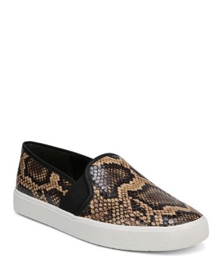 snake print slip on shoes