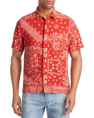 polo ralph lauren red bandana shirt