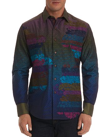 Robert Graham Limited Edition Ombre Pattern Regular Fit Button-Down ...