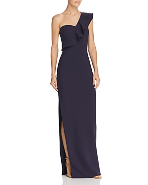 LIKELY HALSEY RUFFLE ONE-SHOULDER GOWN,YD626001LYB