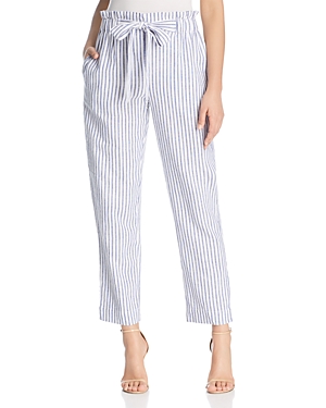 BEACHLUNCHLOUNGE BEACHLUNCHLOUNGE STRIPED TIE-WAIST CROP PANTS,L4064A