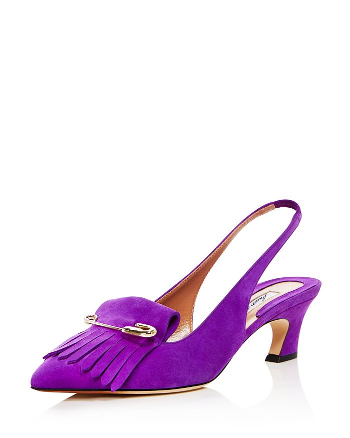 Brian Atwood Women s Georgina Kiltie Fringe Slingback Pumps