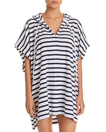 Ralph Lauren Striped Terry Poncho Swim Cover-Up | Bloomingdale's