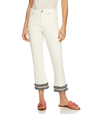 1.STATE FRINGE-TRIM CROPPED JEANS IN ANTIQUE WHITE,8138324