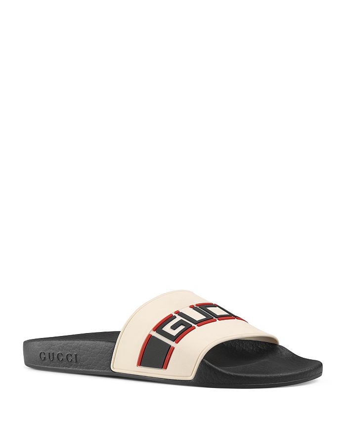 Gucci Women s Pursuit Stripe Pool Slides Bloomingdale s