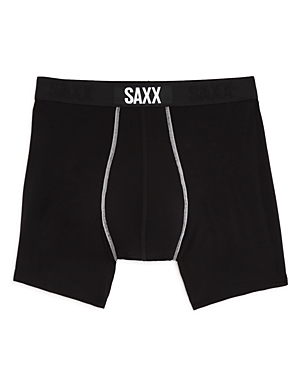 Saxx Slim-fit Stretch-jersey Boxer Briefs In Black