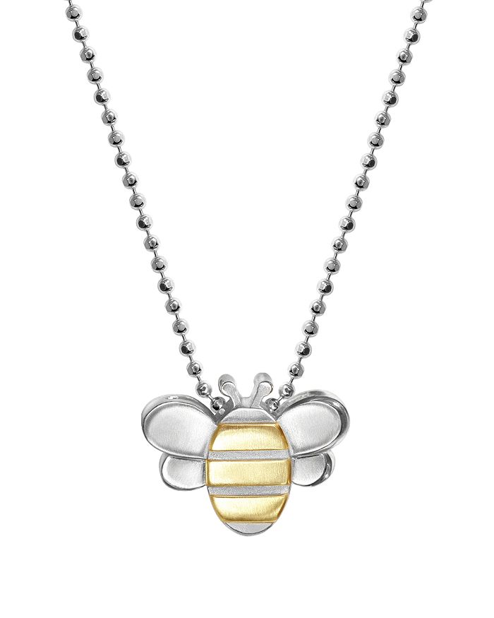 Alex Woo Fusion Season Bee Necklace, 16 In Silver/gold
