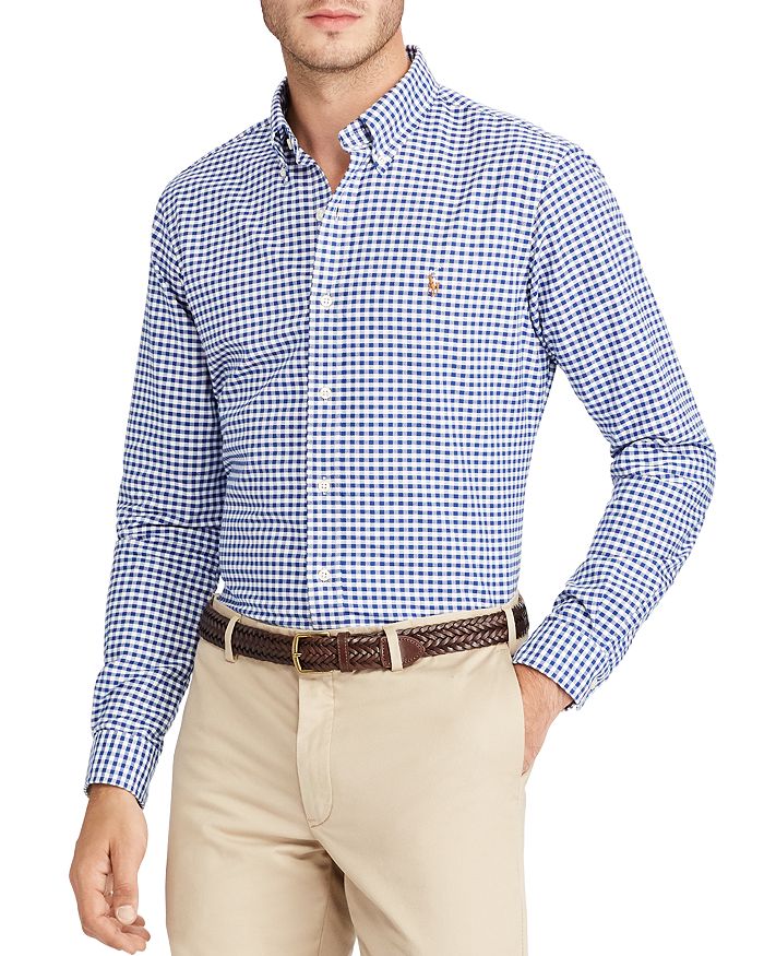 Polo Ralph Lauren Long Sleeve Gingham Checked Button Down Shirt - Classic &  Slim Stretch Fits | Bloomingdale's