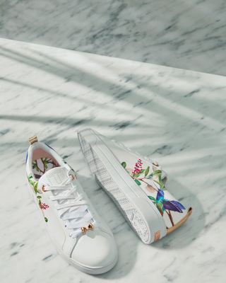 Ted Baker Women's Ahfira Floral Print Satin Lace Up Sneakers