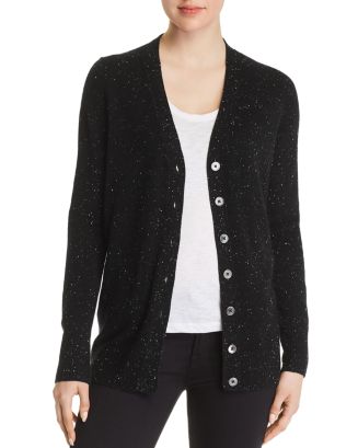 C by Bloomingdale's Cashmere Grandfather V-Neck Cardigan in Pink, Size S, NWT