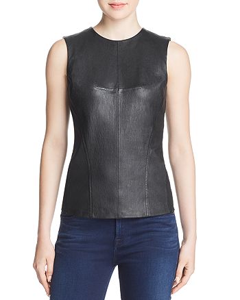 Theory Modern Leather-Front Shell | Bloomingdale's