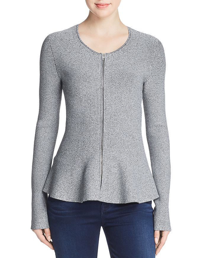 Theory marled peplum new arrivals jacket