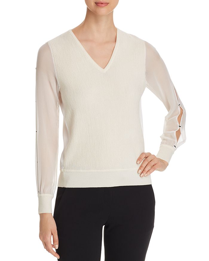 Elie Tahari Maria Slit Sleeve Sweater Bloomingdale s