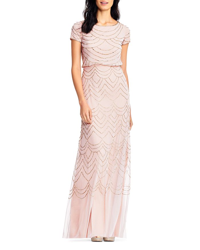 Blacken Hurricane collection Adrianna Papell Beaded Blouson Gown | Bloomingdale's