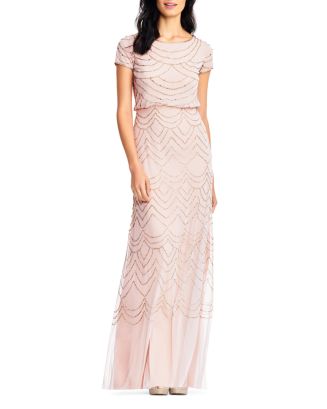 Adrianna Papell Beaded Blouson Gown | Bloomingdale's