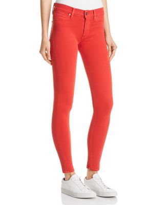 red super skinny jeans