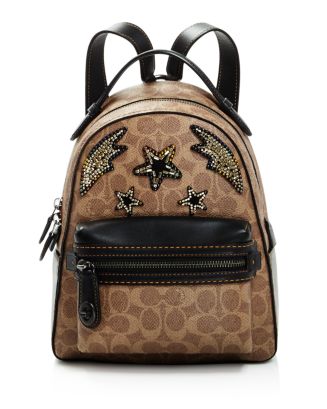 COACH Rainbow Stud & Crystal Embellished Signature Coated Canvas Campus  Backpack 23 - Exclusive | Bloomingdale's Handbags