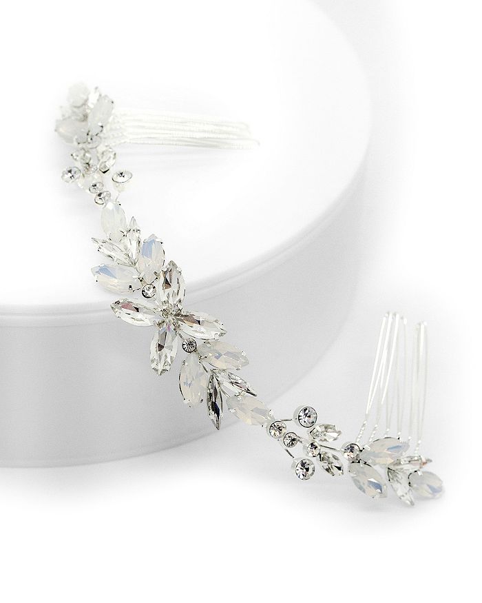 Brides And Hairpins Monroe Crystal Halo Comb In Silver